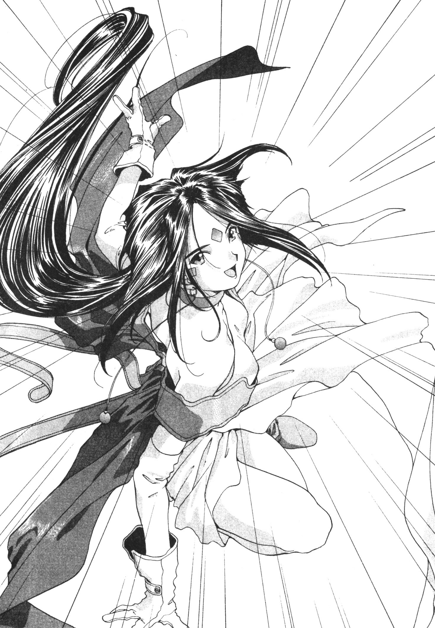 anime girl in dynamic pose