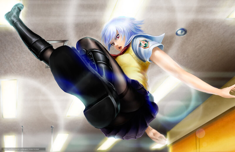 anime girl in dynamic pose