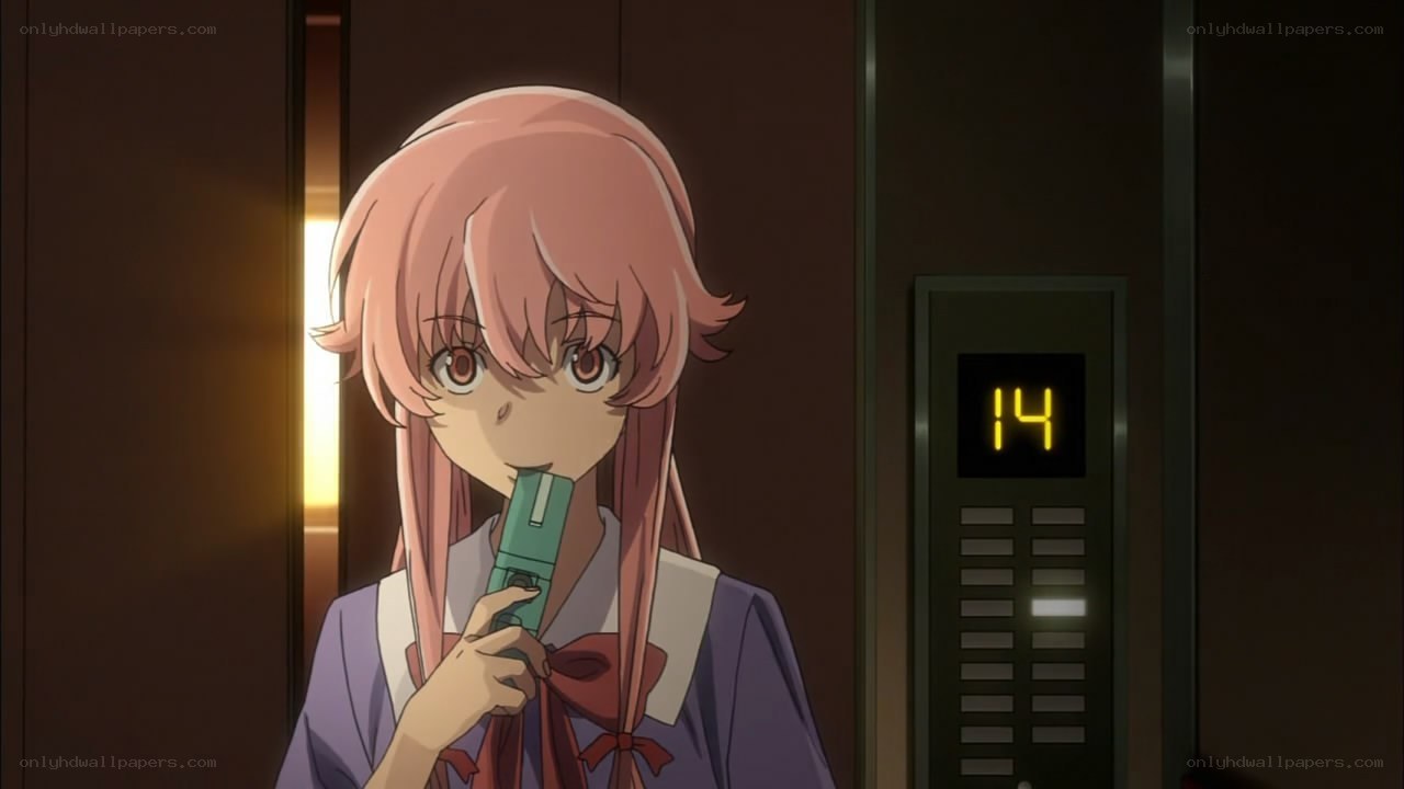 anime girl in elevator