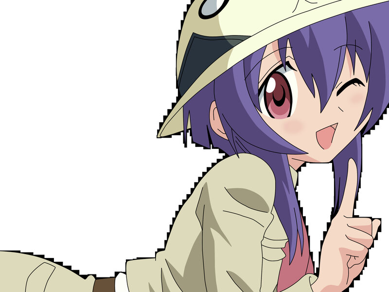 anime girl in explorer outfit