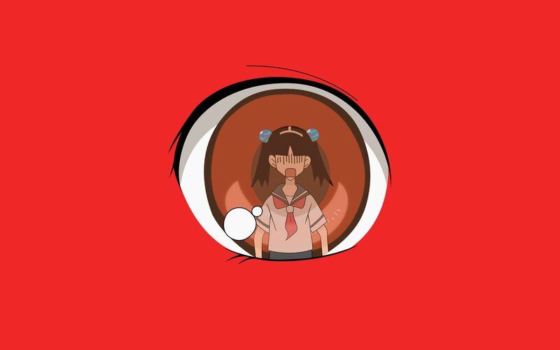 anime girl in eye