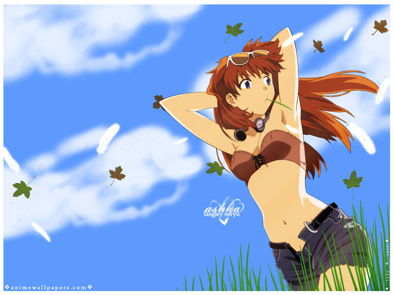 anime girl in field