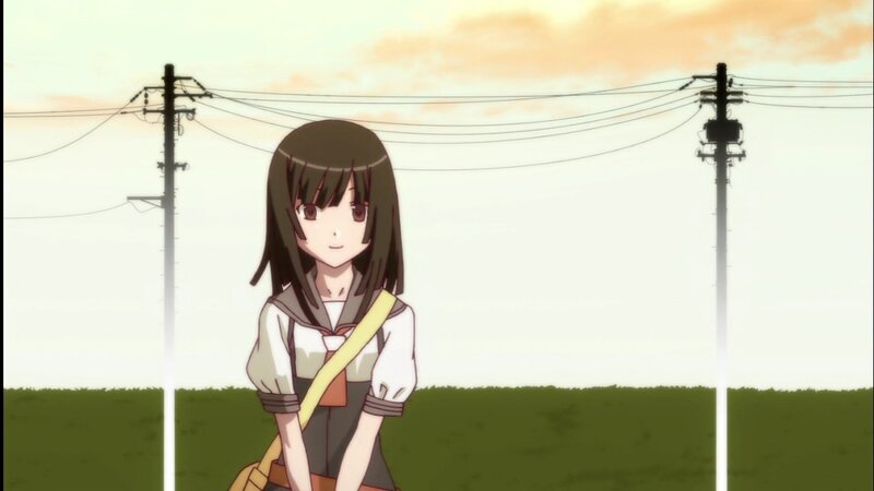 anime girl in field
