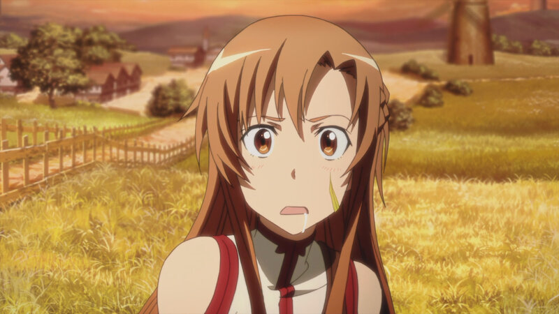 Anime Girl in Field — Brown, Dramatic