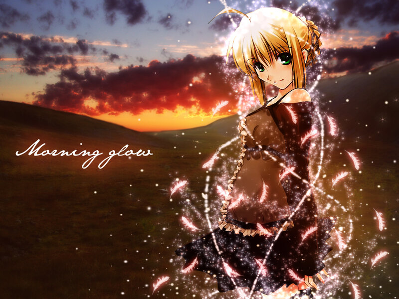 Anime Girl in Field — Brown