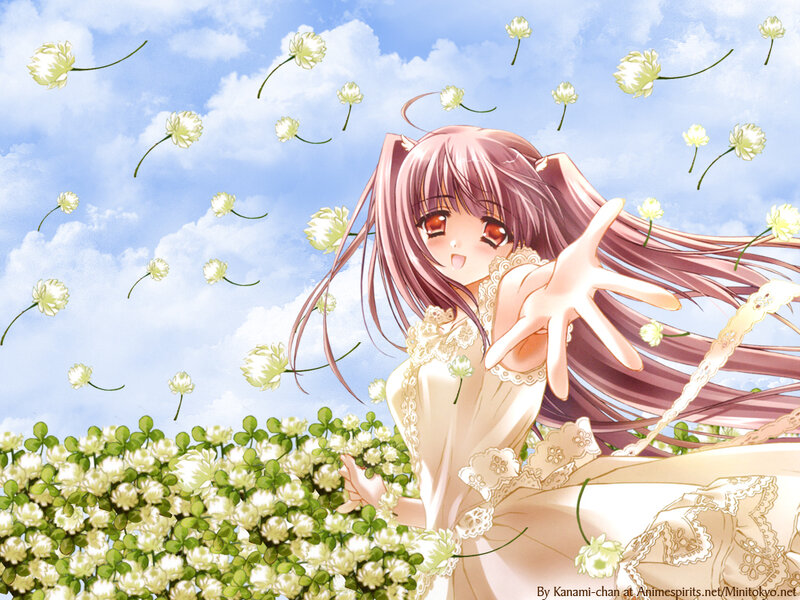 Anime Girl in Field — Pink