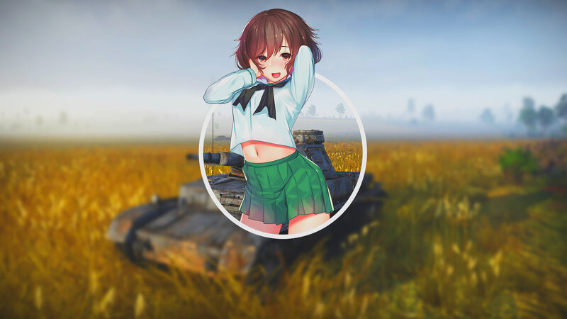 Anime Girl in Field — Yellow, Calm