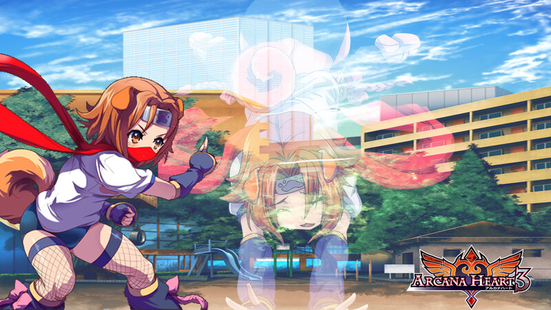 Anime Girl in Fighting Pose — Blue