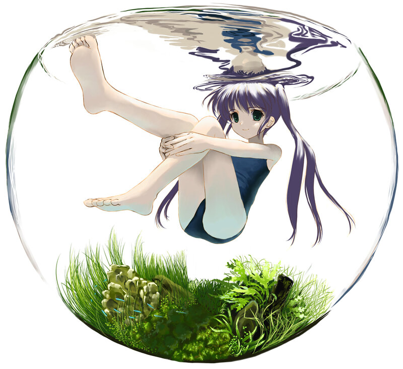 Anime Girl in Fishbowl