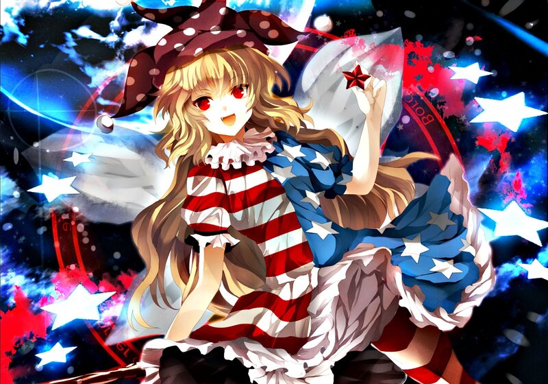 Anime Girl in Flag Dress