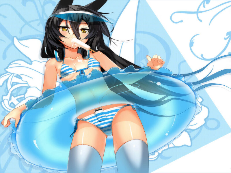 Anime Girl in Floatie — Blue