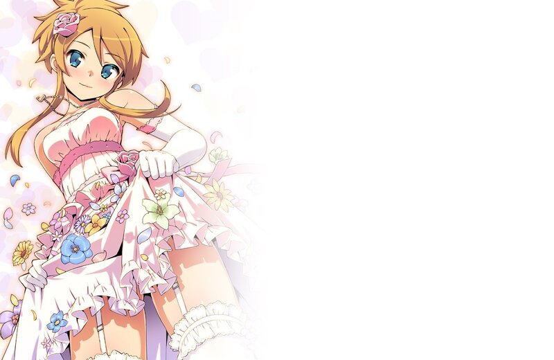 anime girl in floral dress