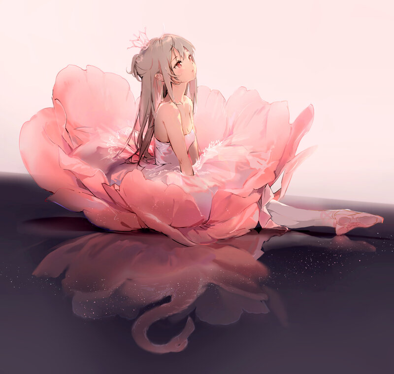 Anime Girl in Flower