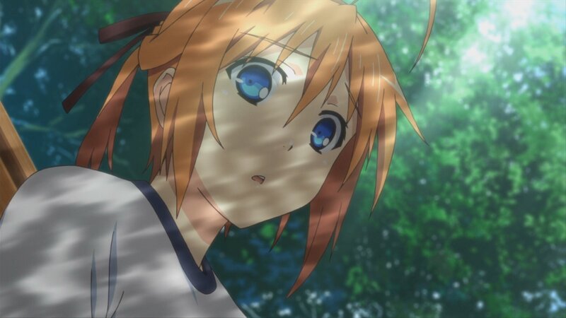 anime girl in forest