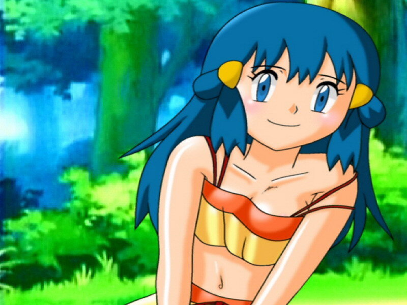anime girl in forest