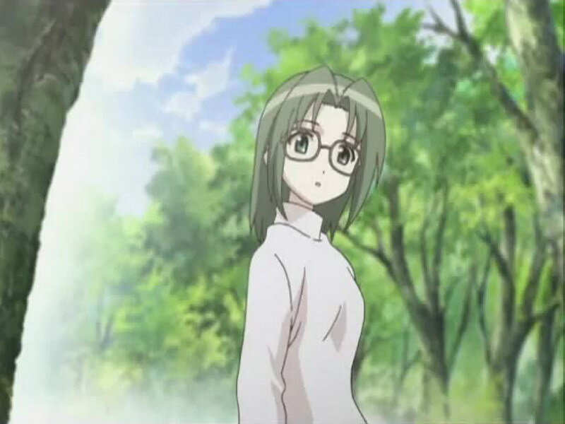 anime girl in forest