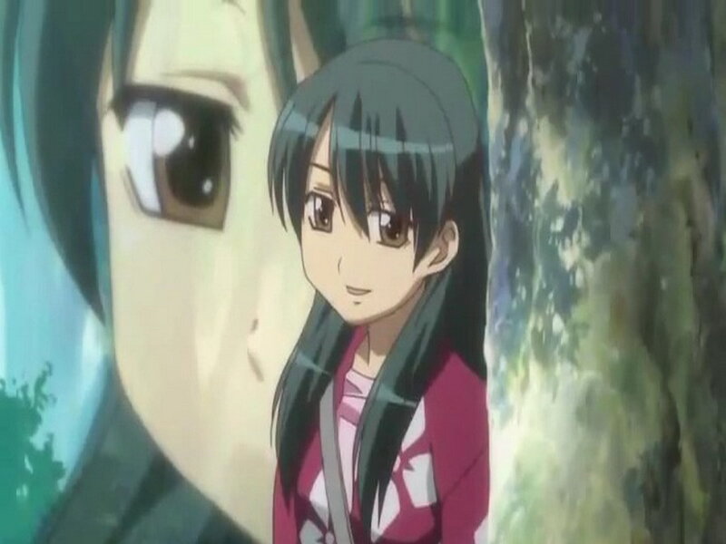 anime girl in forest