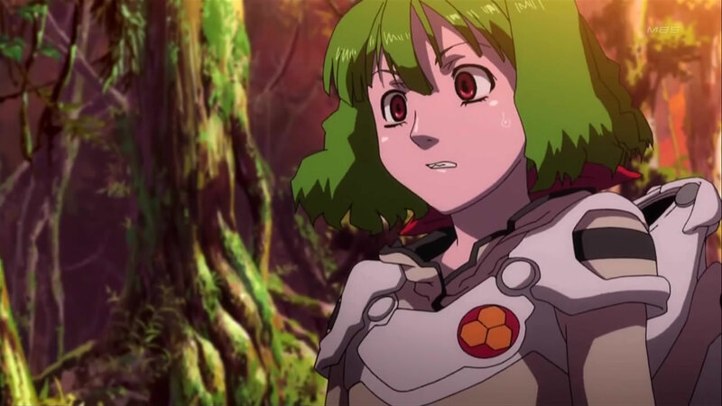 anime girl in forest
