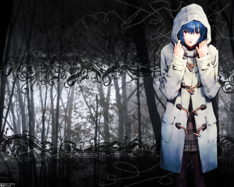 anime girl in forest