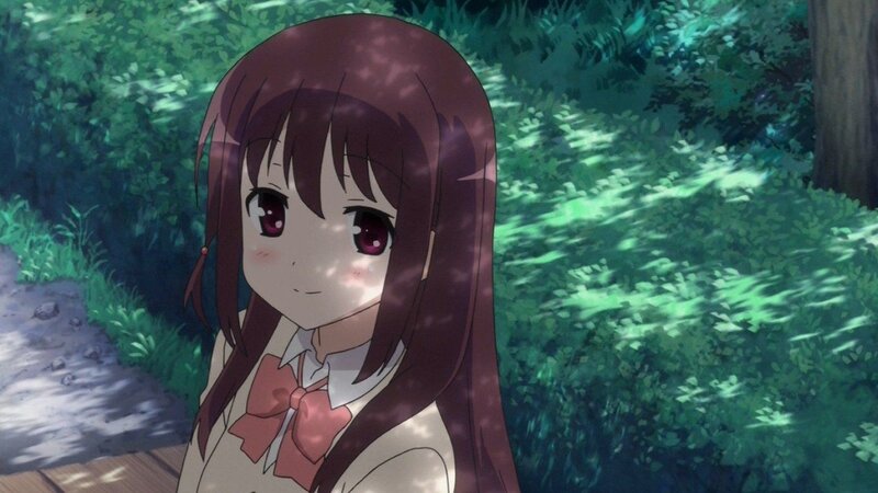anime girl in forest
