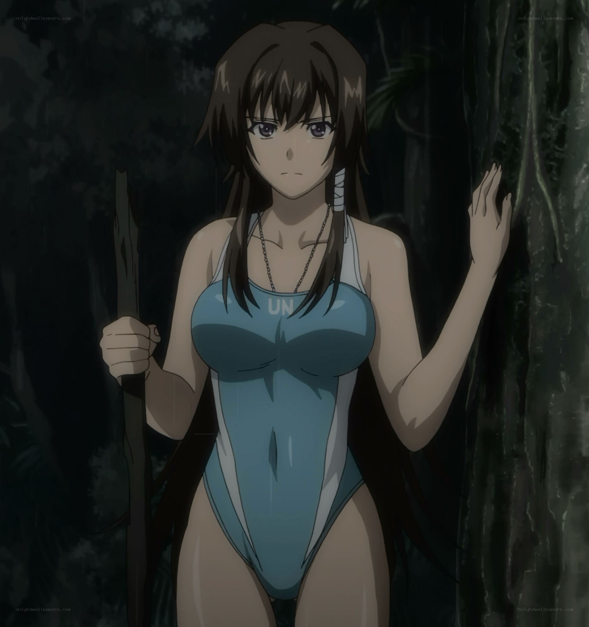 anime girl in forest