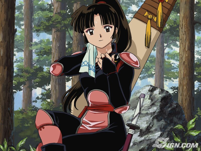 Anime Girl in Forest — Black, Calm