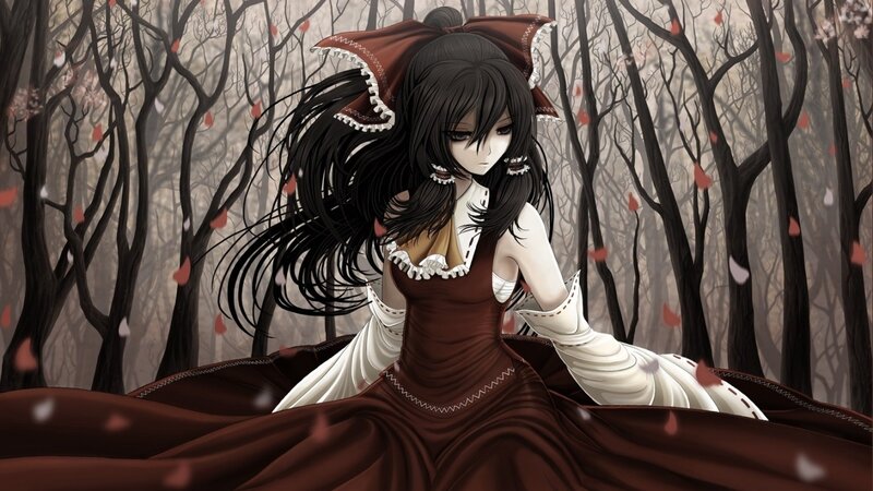 Anime Girl in Forest — Brown, Dramatic