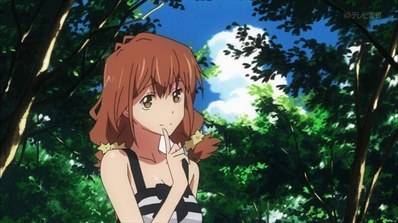 Anime Girl in Forest — Green, Serene, Afternoon, Trees, Sky
