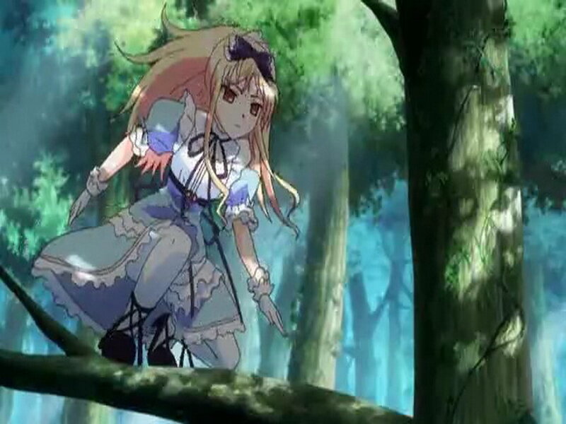 Anime Girl in Forest — Green