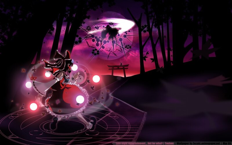 Anime Girl in Forest — Purple