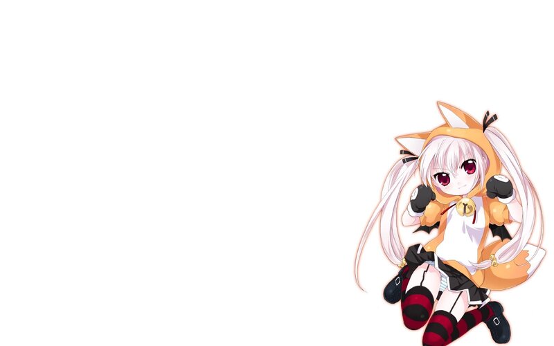 anime girl in fox costume