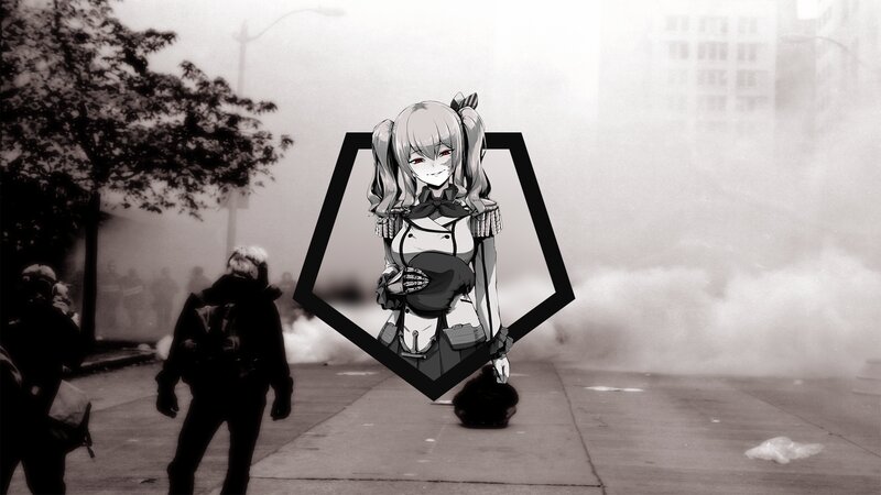 Anime Girl in Frame — Black