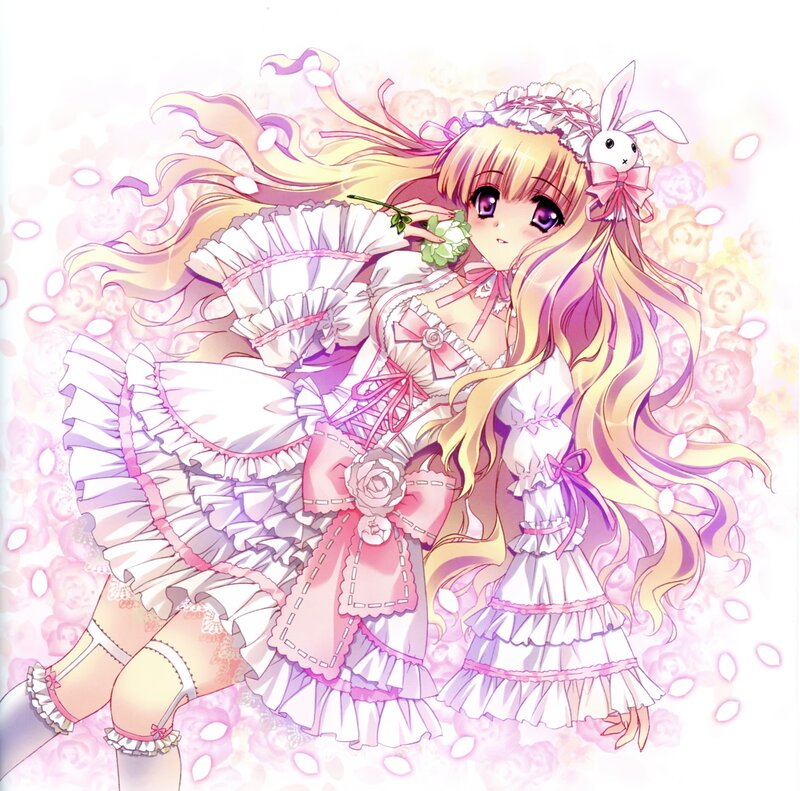anime girl in frilly dress