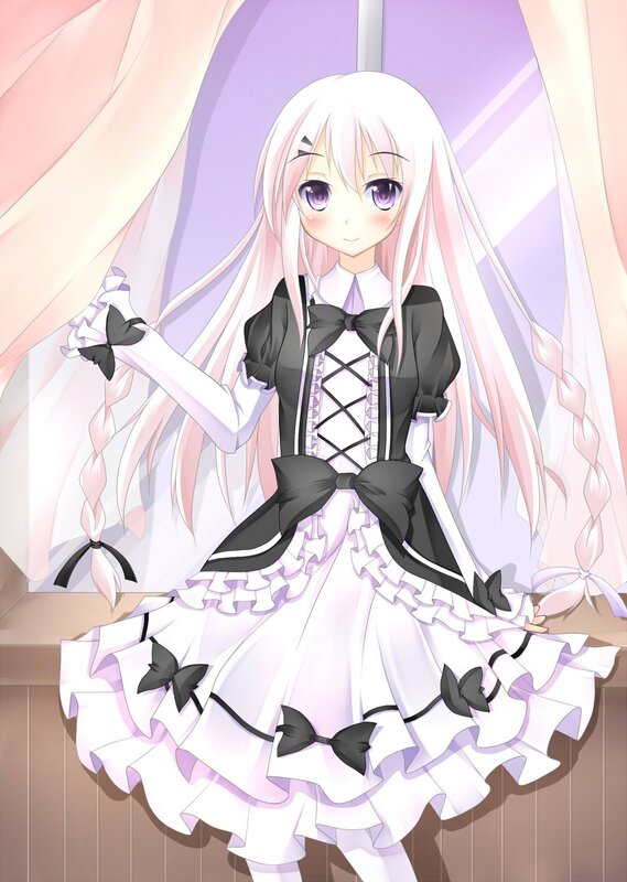 anime girl in frilly dress