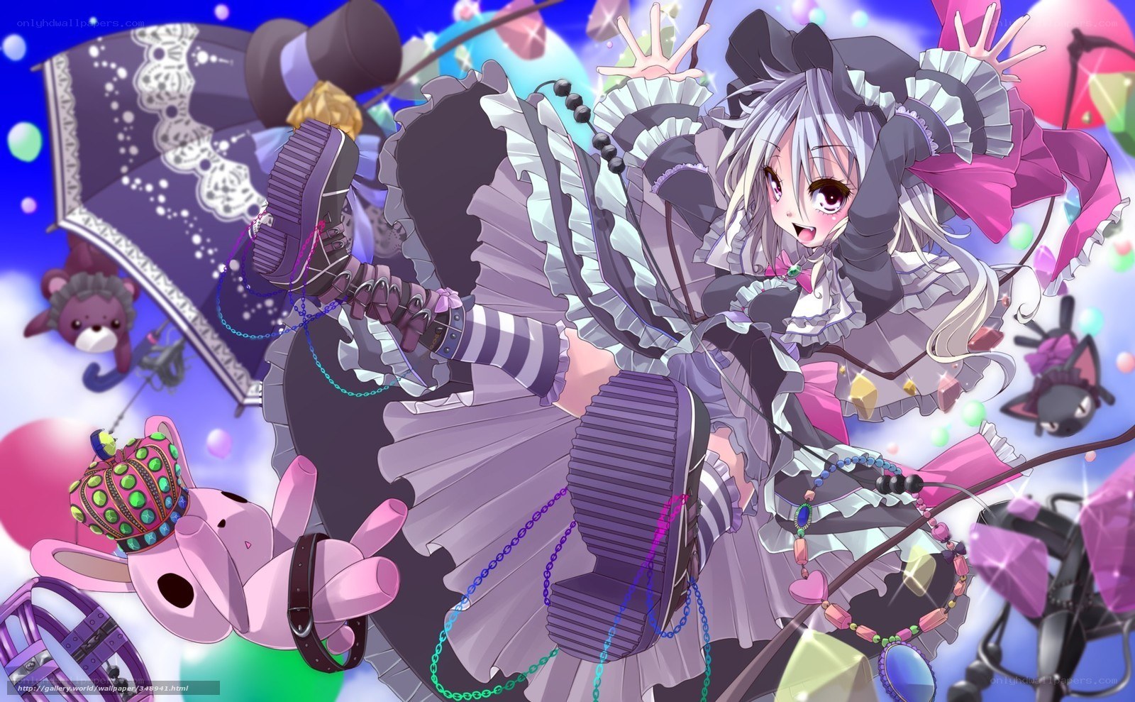 anime girl in frilly dress
