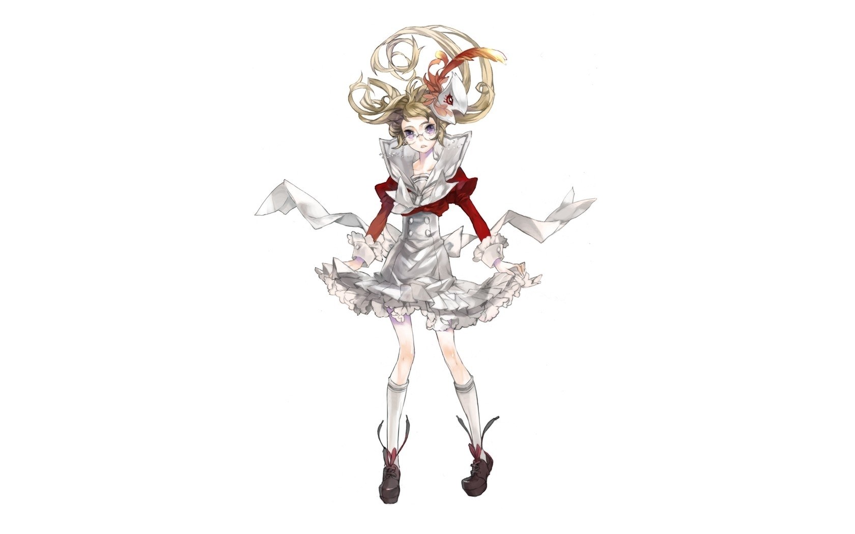 anime girl in frilly dress