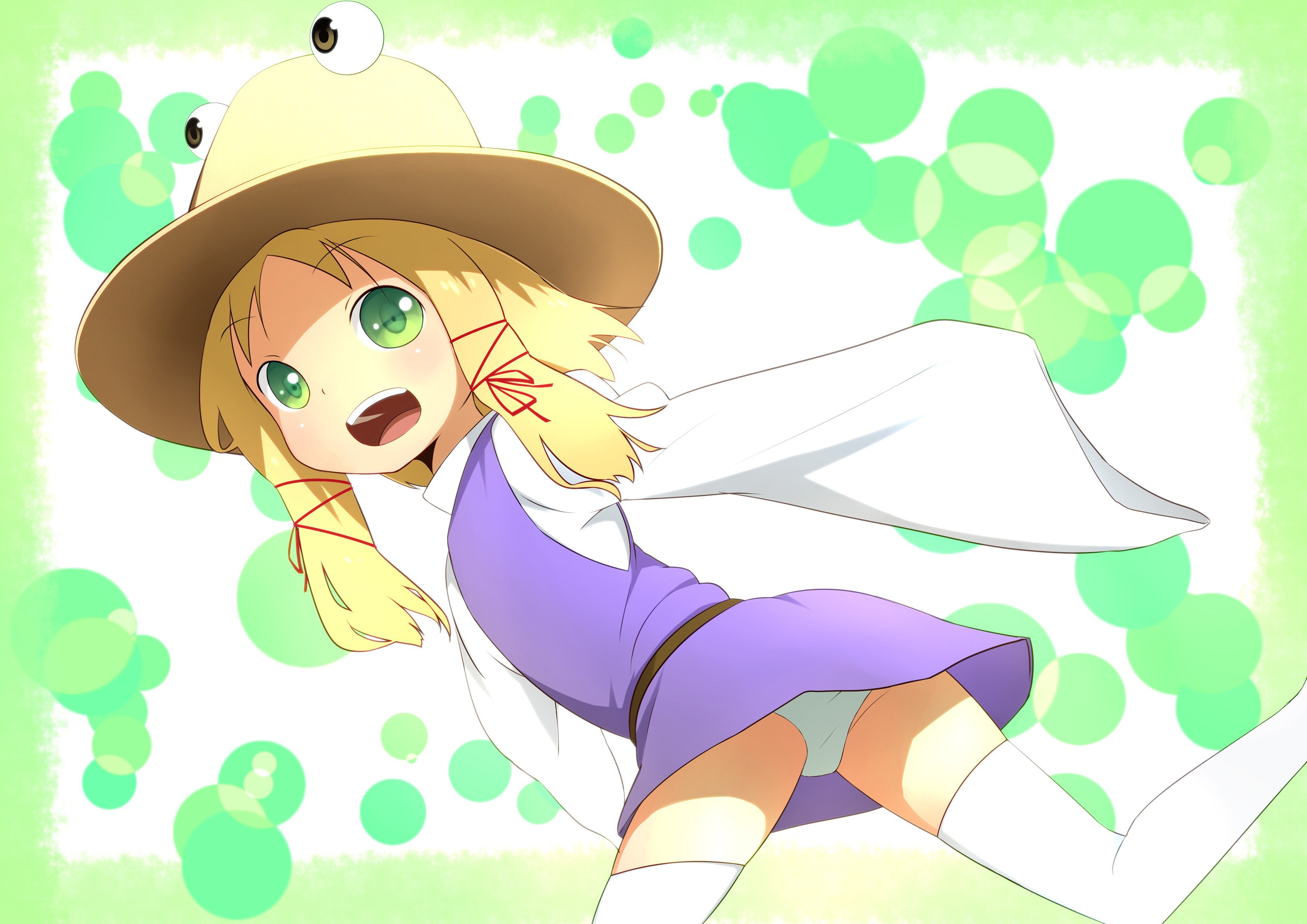anime girl in frog hat