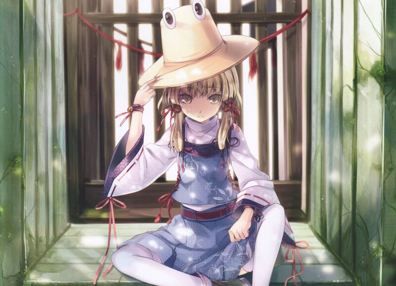 anime girl in frog hat