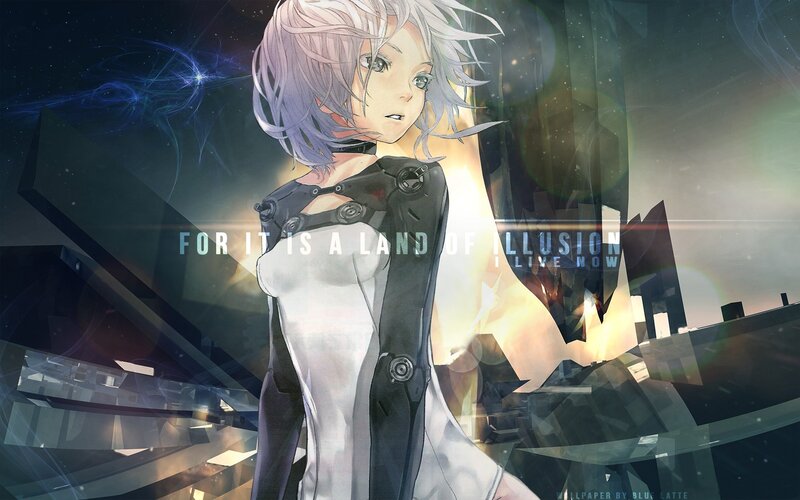 anime girl in futuristic city