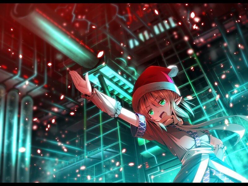 anime girl in futuristic city