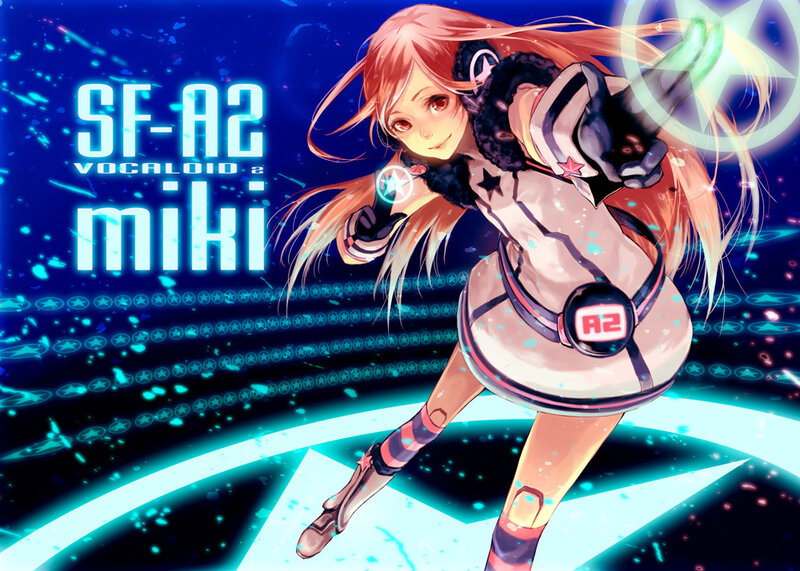 Anime Girl in Futuristic Outfit — Blue