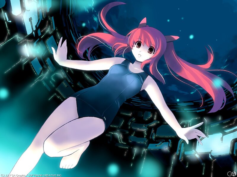 anime girl in futuristic setting