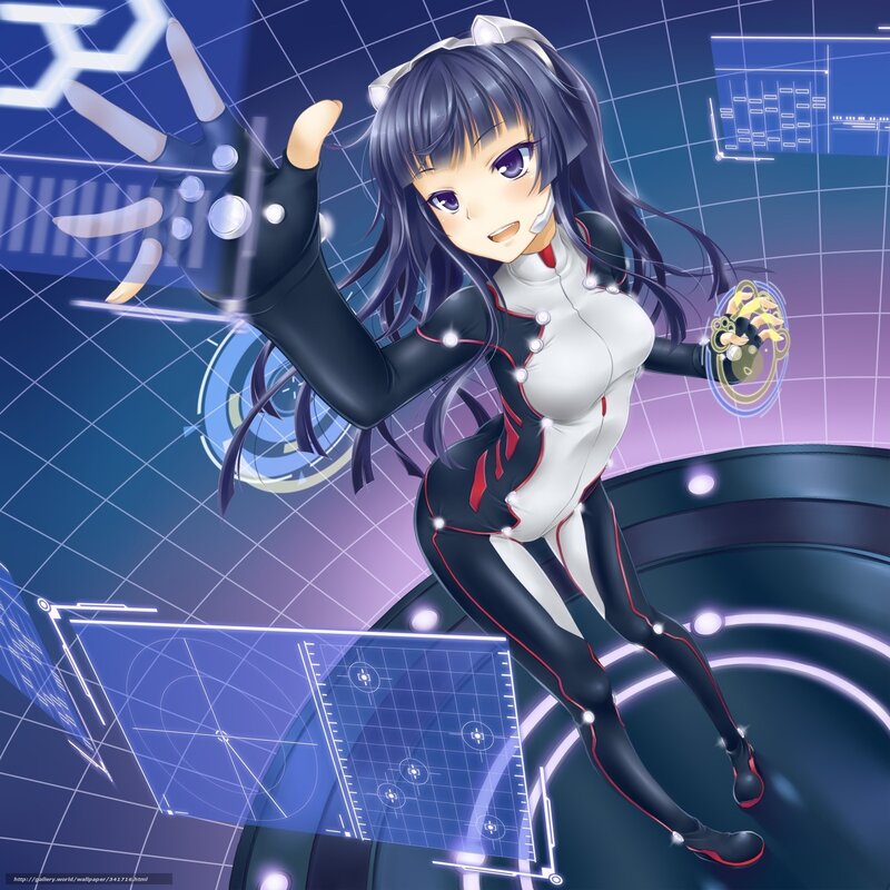 anime girl in futuristic suit