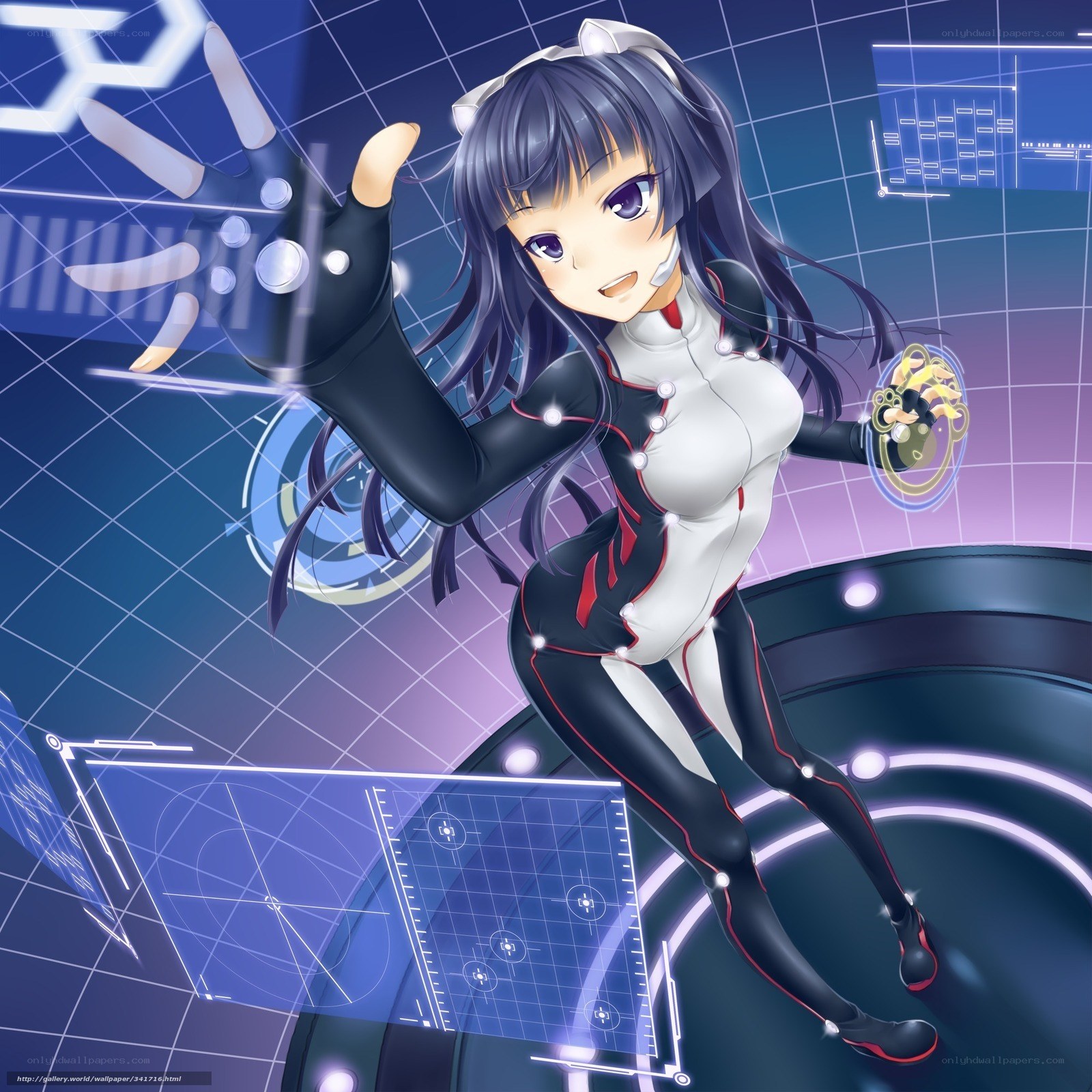 anime girl in futuristic suit