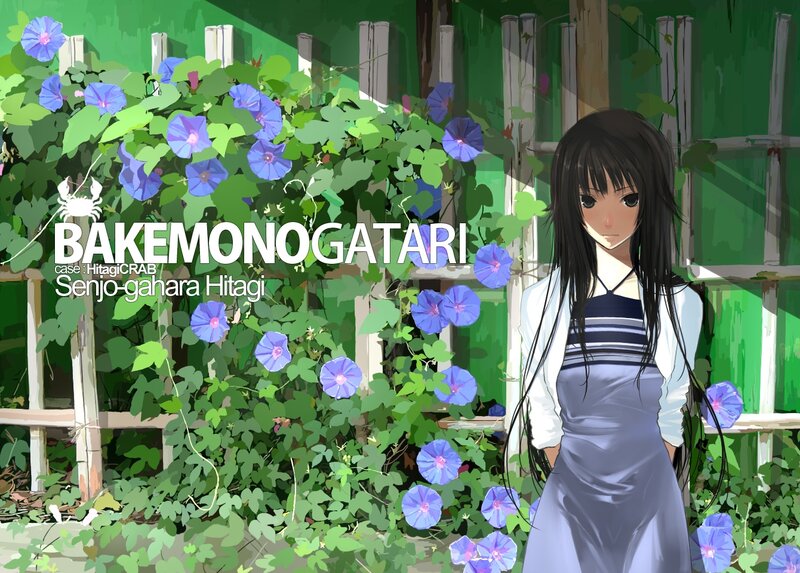 Anime girl in garden