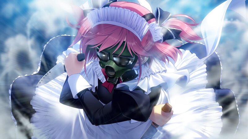 anime girl in gas mask
