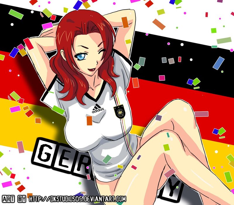 Anime girl in German jersey