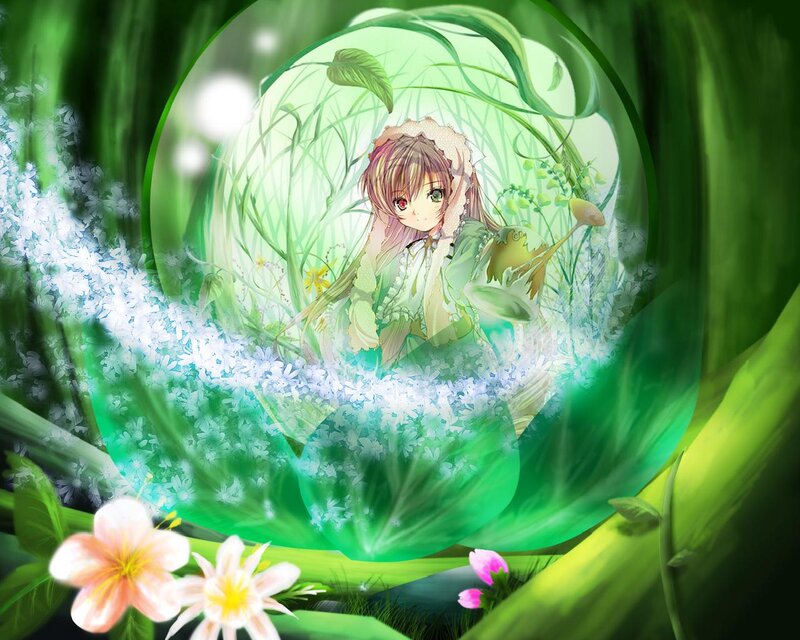 Anime Girl in Glass Sphere