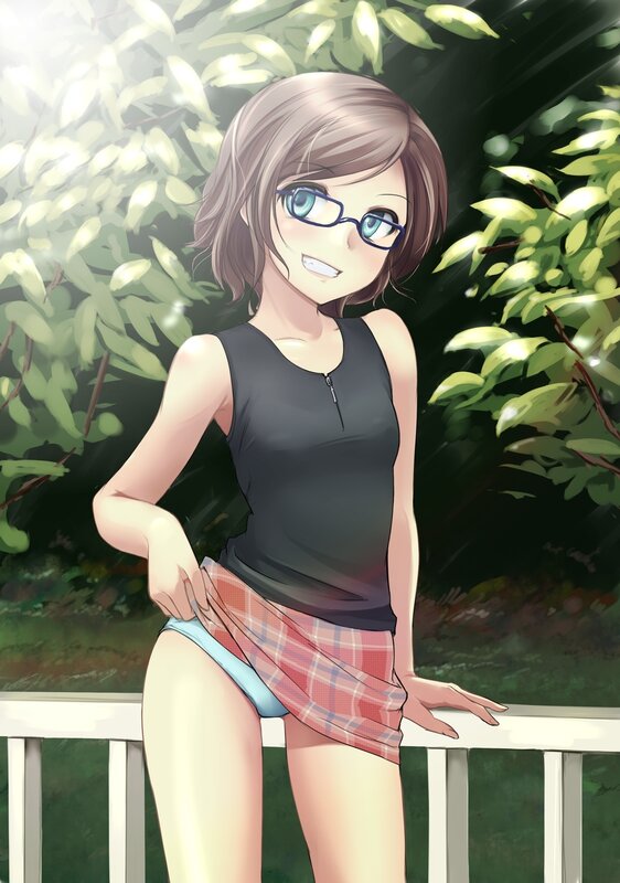 anime girl in glasses
