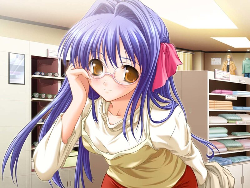 anime girl in glasses
